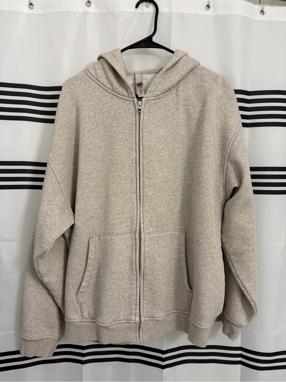 Old Navy Beige Heather Zip-Up Hoodie